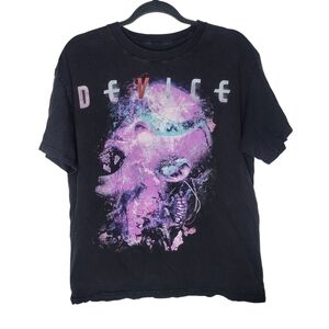 Device Industrial Metal Disturbed Graphic T-Shirt in Black Size Medium